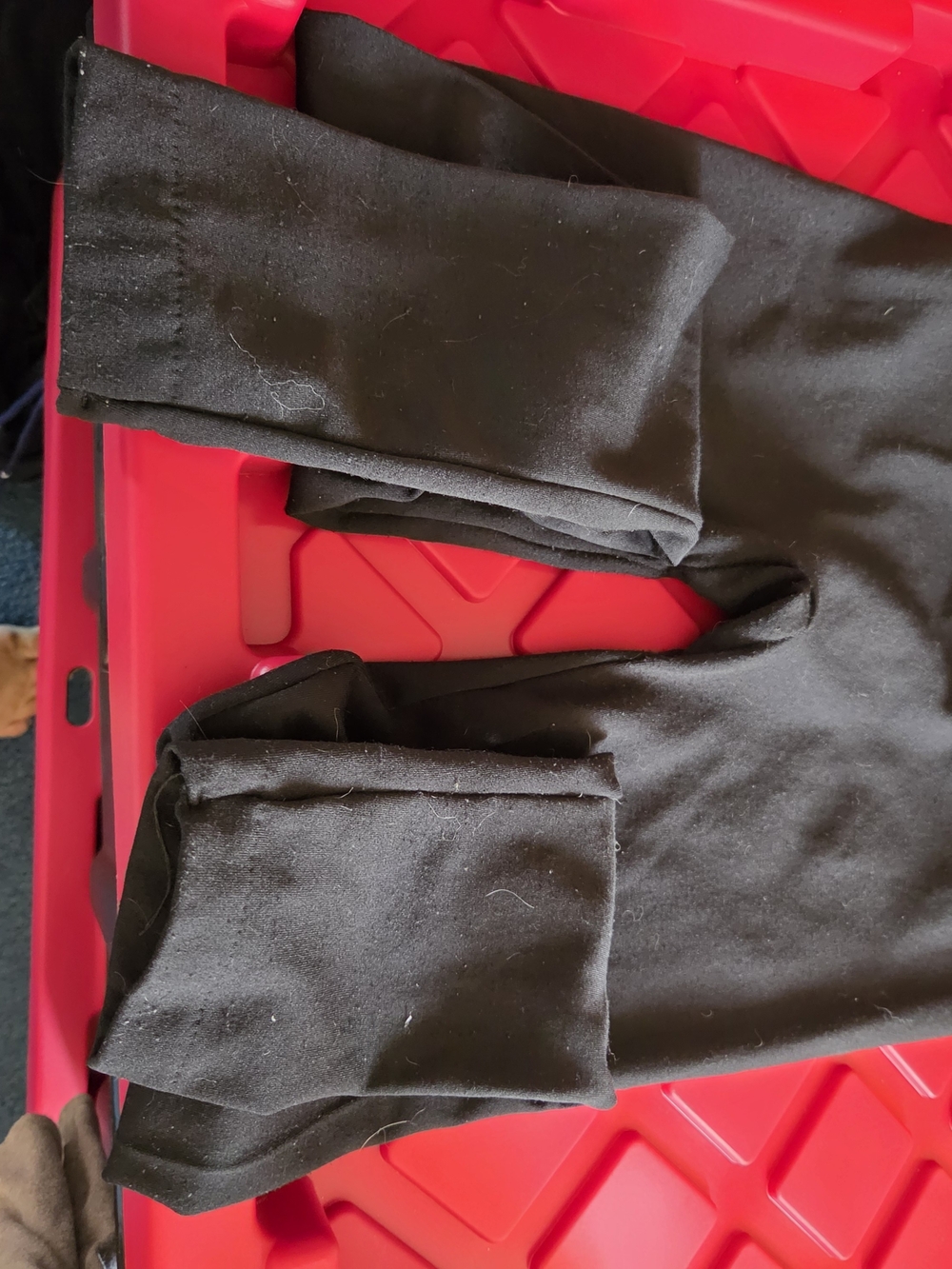 Women's Black Stretch Lined Leggings To Ankle